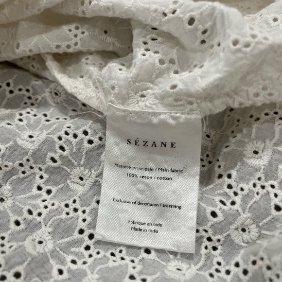 Sezane Cathy Blouse in Ecru Embroidery (38/M) - Picture 7 of 7